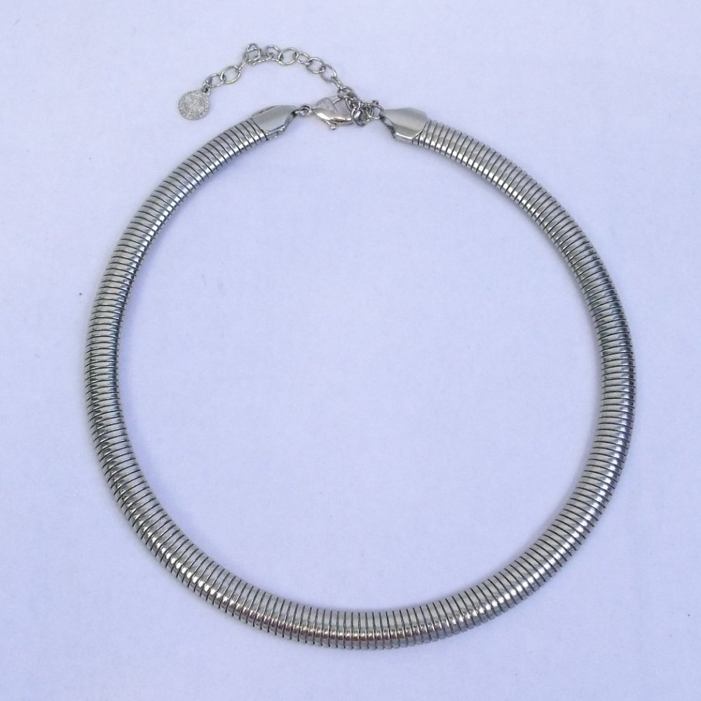 Graziano Flat Gold Tone Chain Necklace
